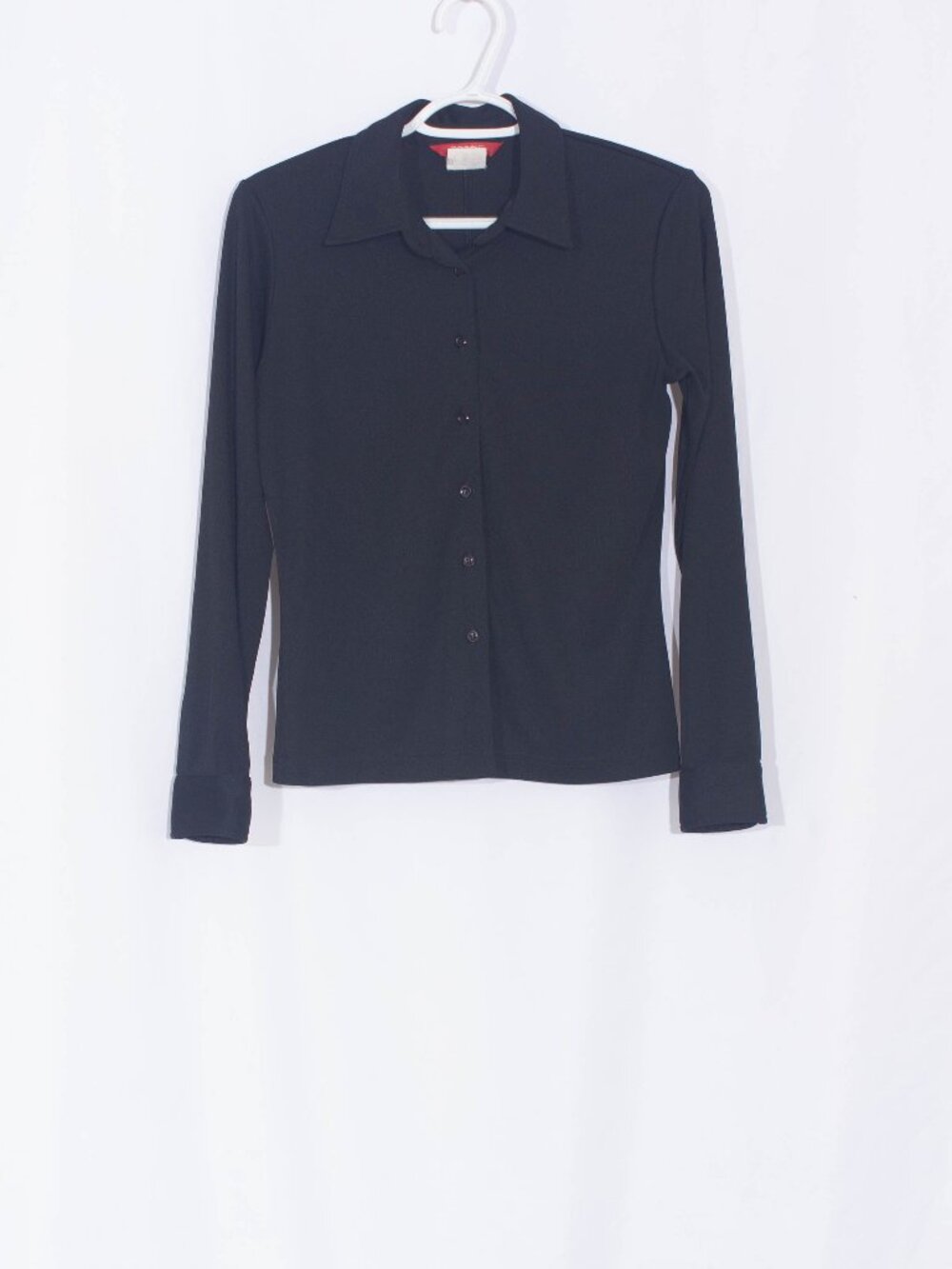 ESPRIT Y2K Black Long Sleeve Button Down Shirt Size S